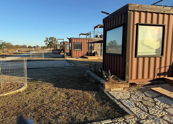 Hill Country Container Home Rooftop Deck & Pool