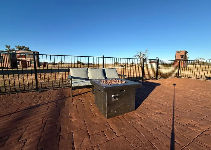Hill Country Container Home Rooftop Deck & Pool